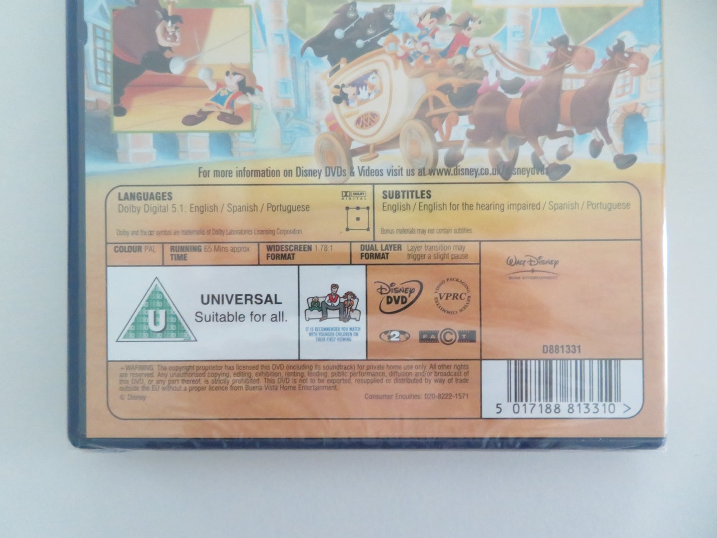 MICKEY, DONALD, GOOFY: THE THREE MUSKETEERS (DVD) DISNEY 2003 REGION 2 - Rendezvous Cinema