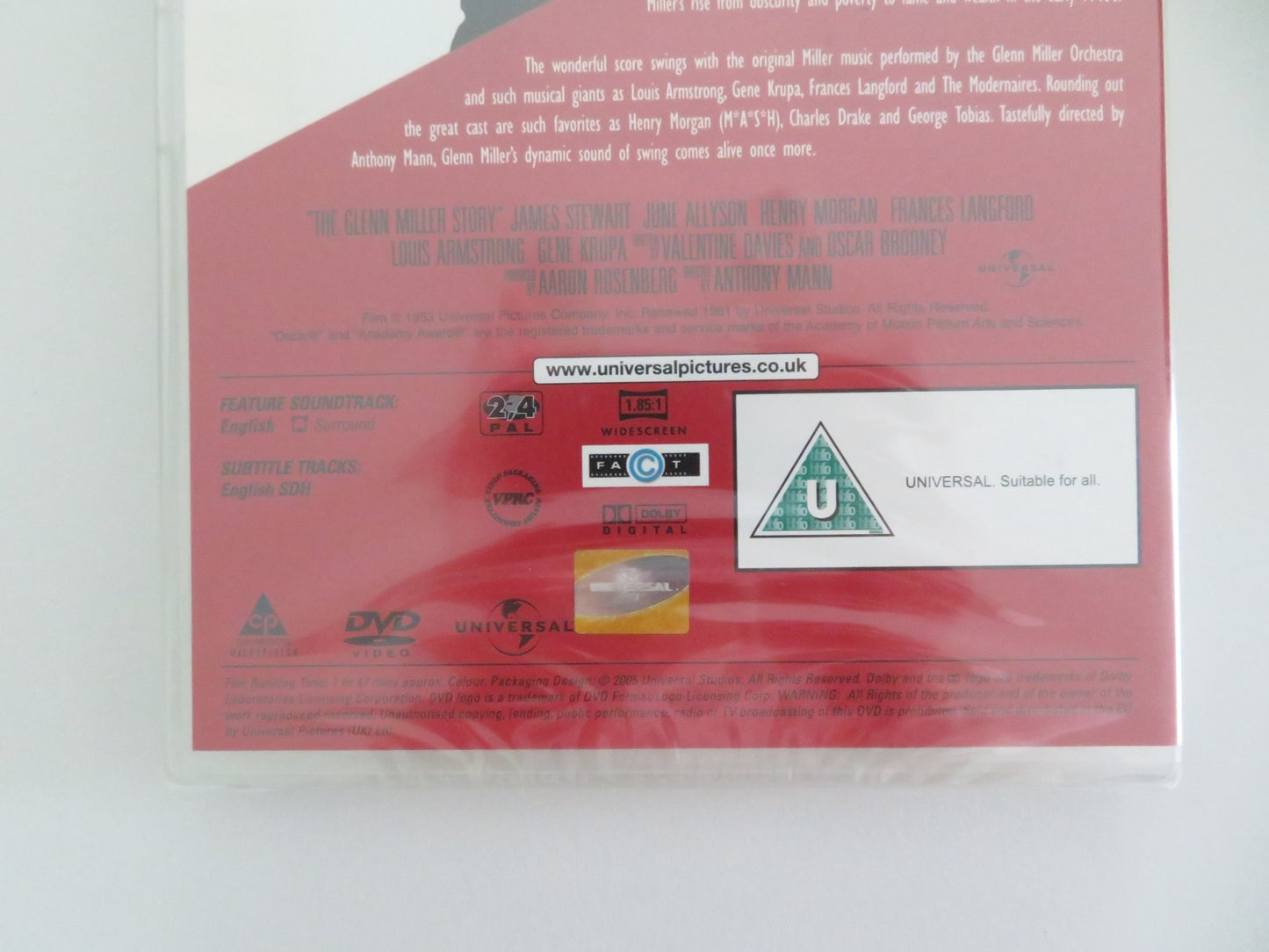 THE GLENN MILLER STORY (DVD) JAMES STEWART JUNE ALLYSON 1954 REGION 2,4 - Rendezvous Cinema