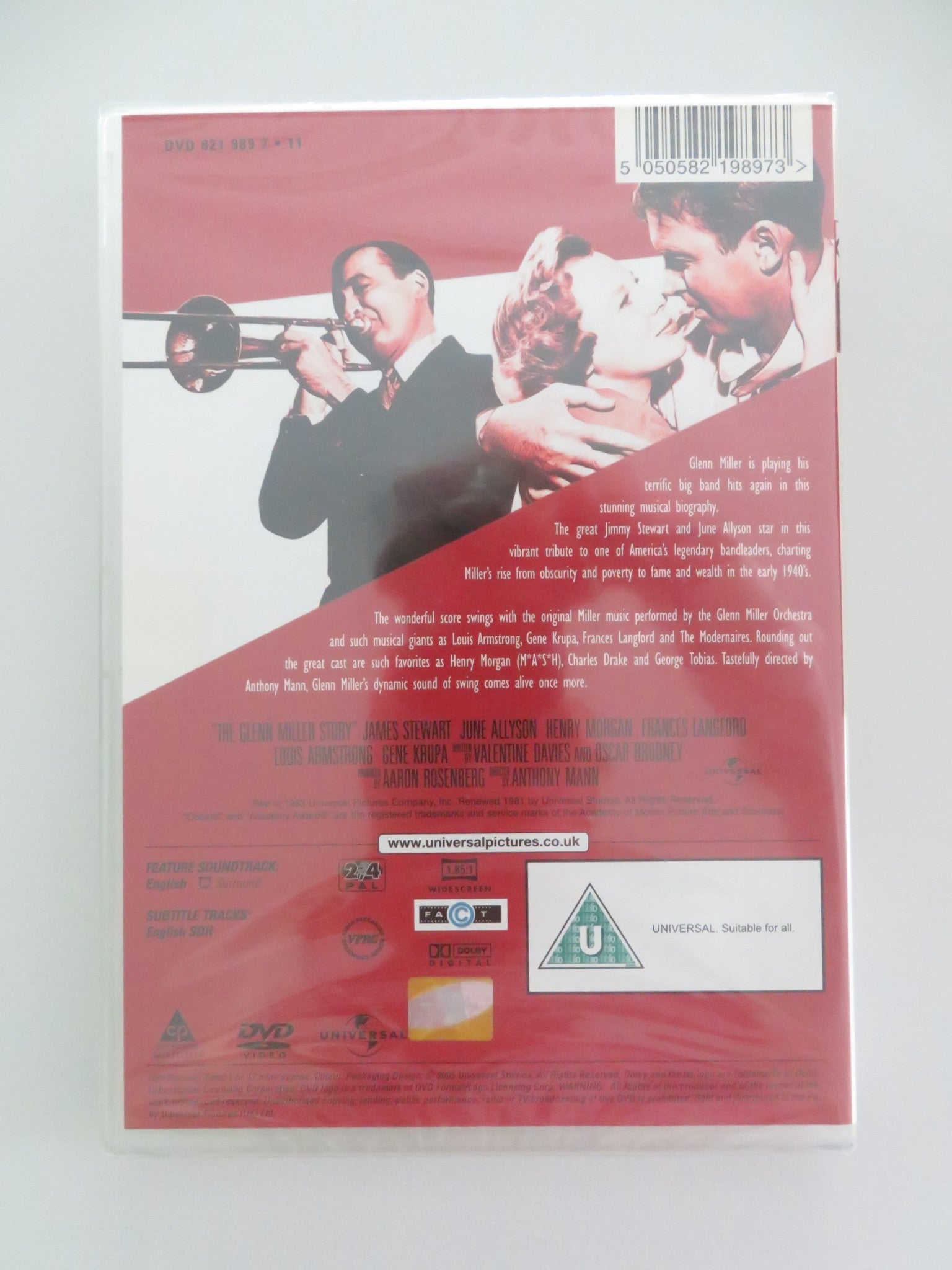 THE GLENN MILLER STORY (DVD) JAMES STEWART JUNE ALLYSON 1954 REGION 2,4 - Rendezvous Cinema