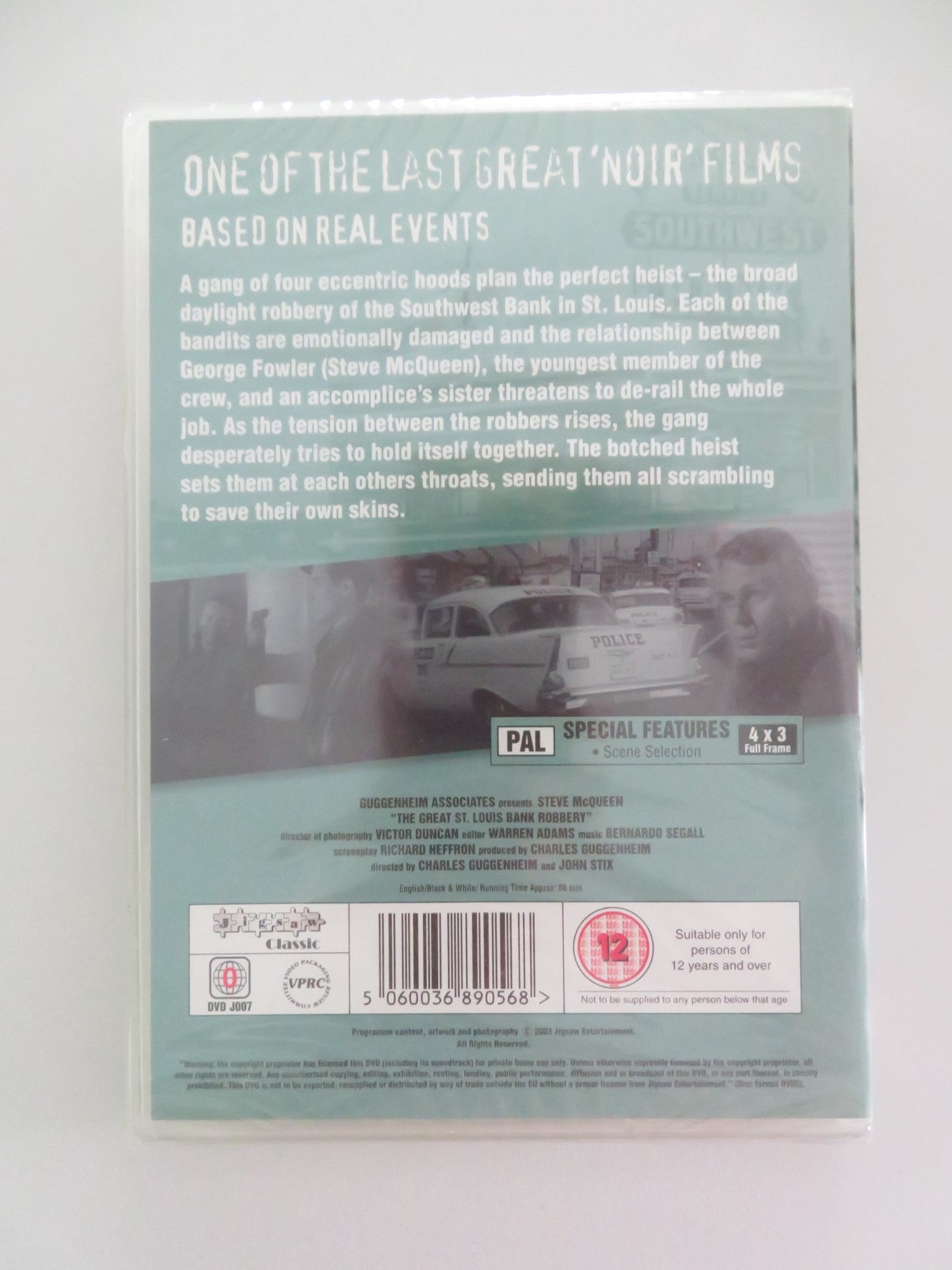 THE GREAT ST. LOUIS BANK ROBBERY (DVD) STEVE MCQUEEN CRAHAN DENTON 1959 REGION 0 - Rendezvous Cinema