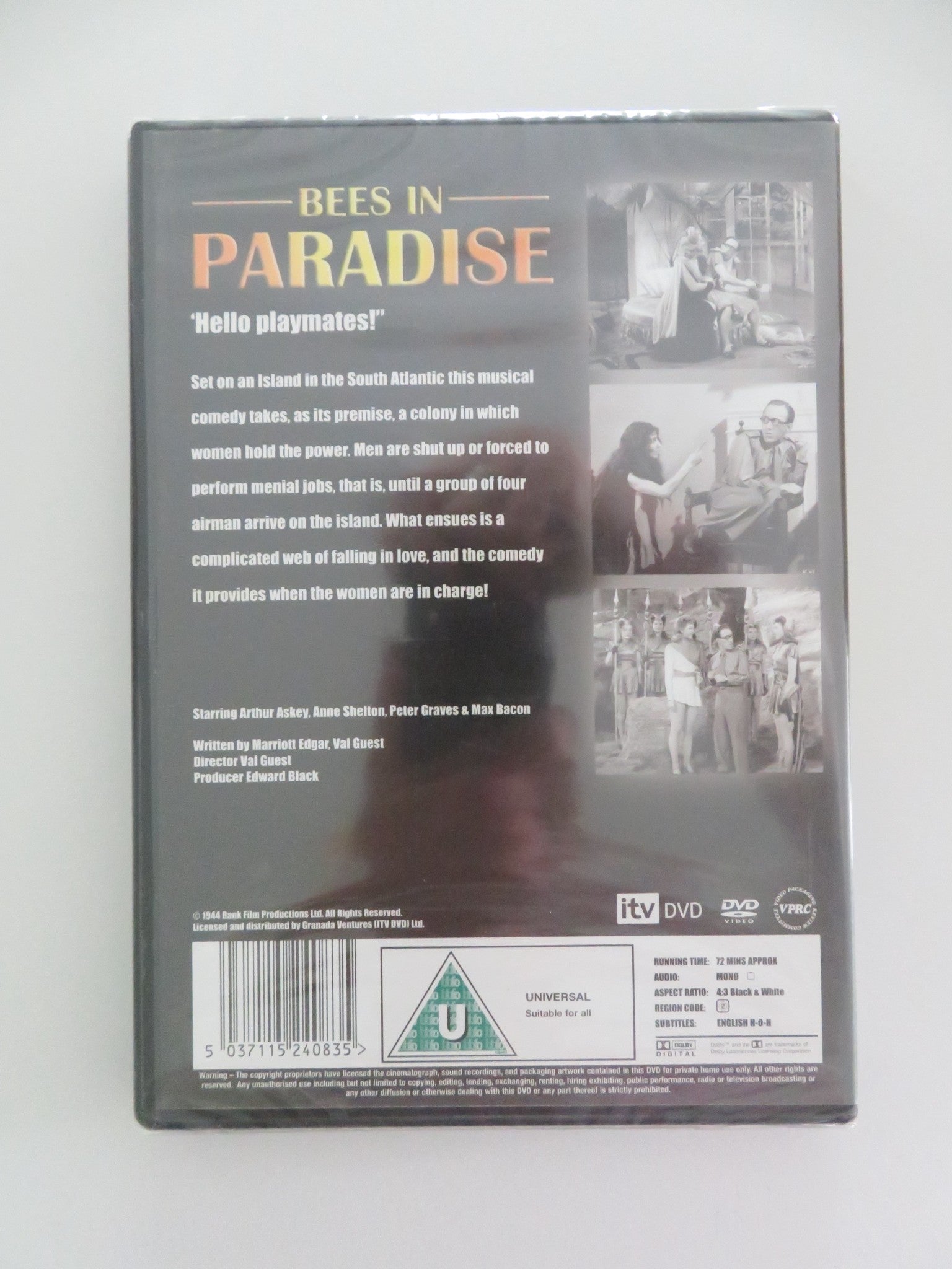 BEES IN PARADISE (DVD) ARTHUR ASKEY ANNE SHELTON 1944 REGION 2 - Rendezvous Cinema