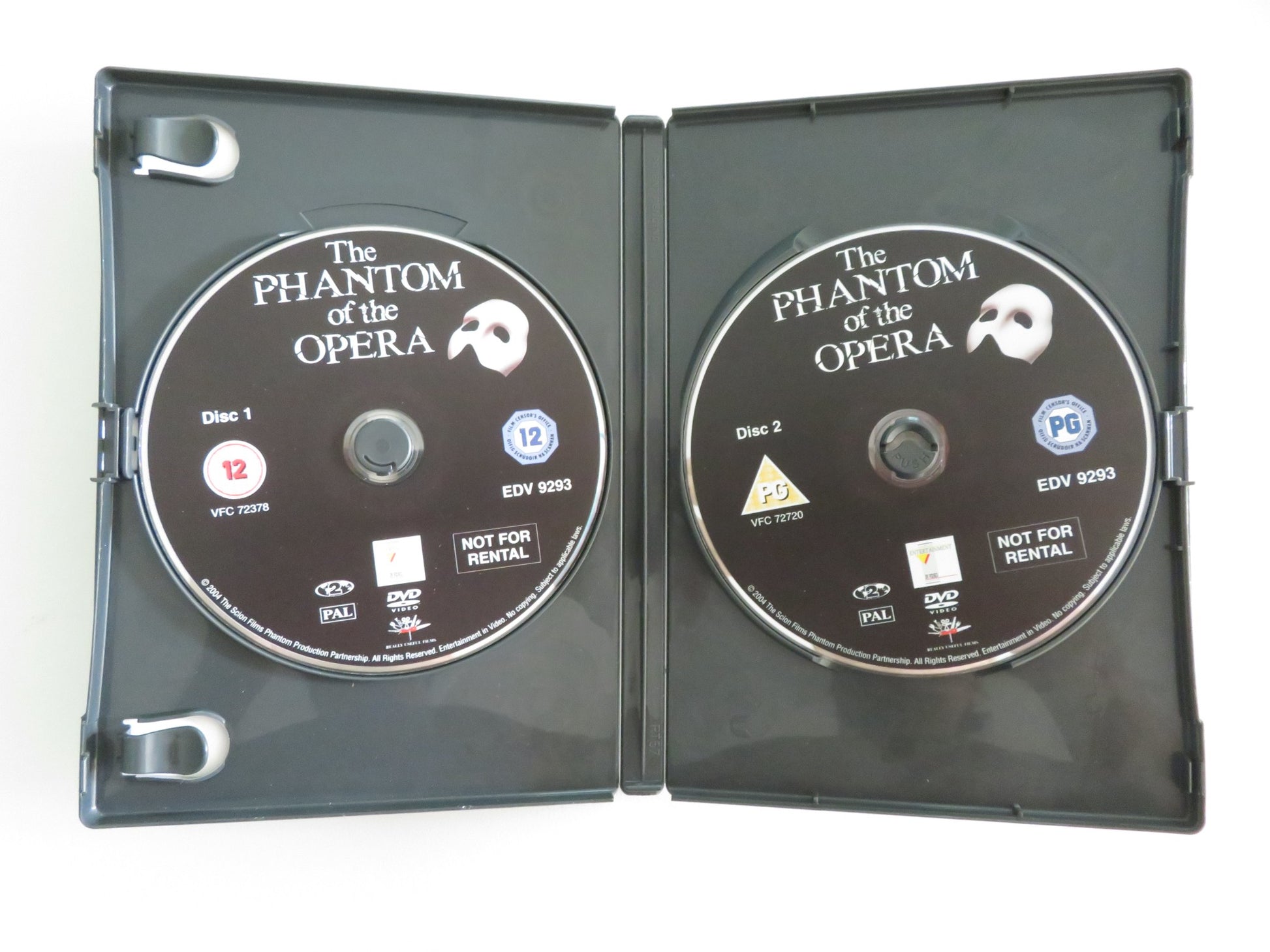 THE PHANTOM OF THE OPERA - B (DVD) GERARD BUTLER EMMY ROSSUM 2004 REGION 2 - Rendezvous Cinema