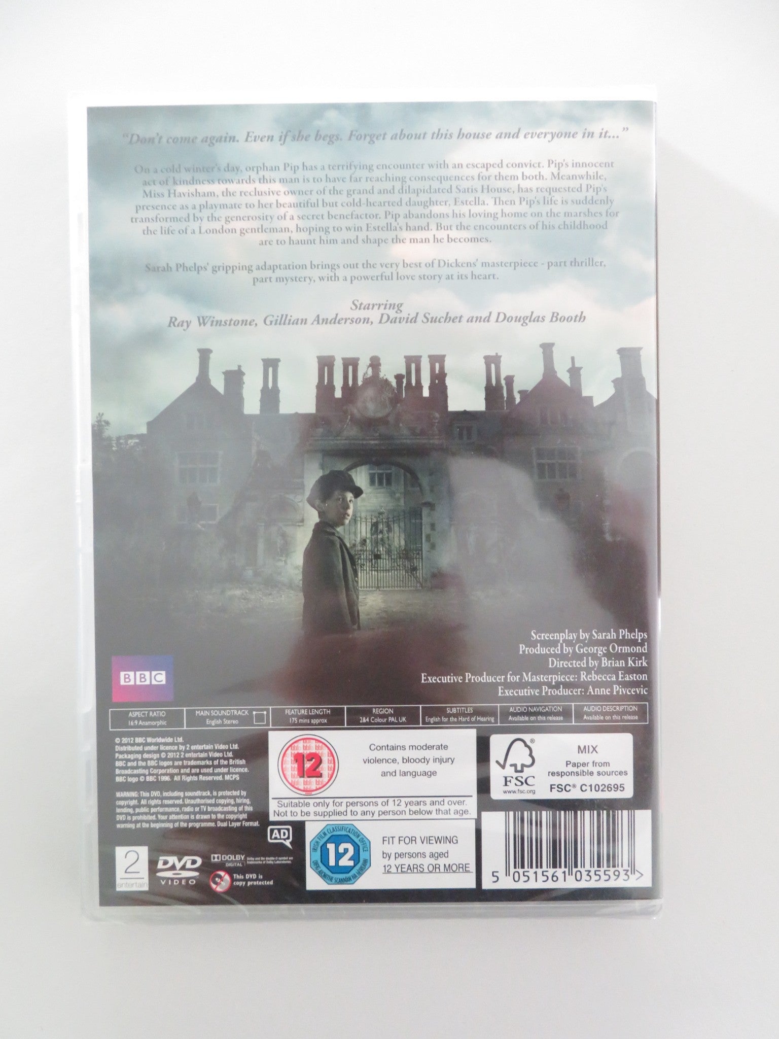 GREAT EXPECTATIONS - B (DVD) DOUGLAS BOOTH GILLIAN ANDERSON 2012 REGION 2 - Rendezvous Cinema