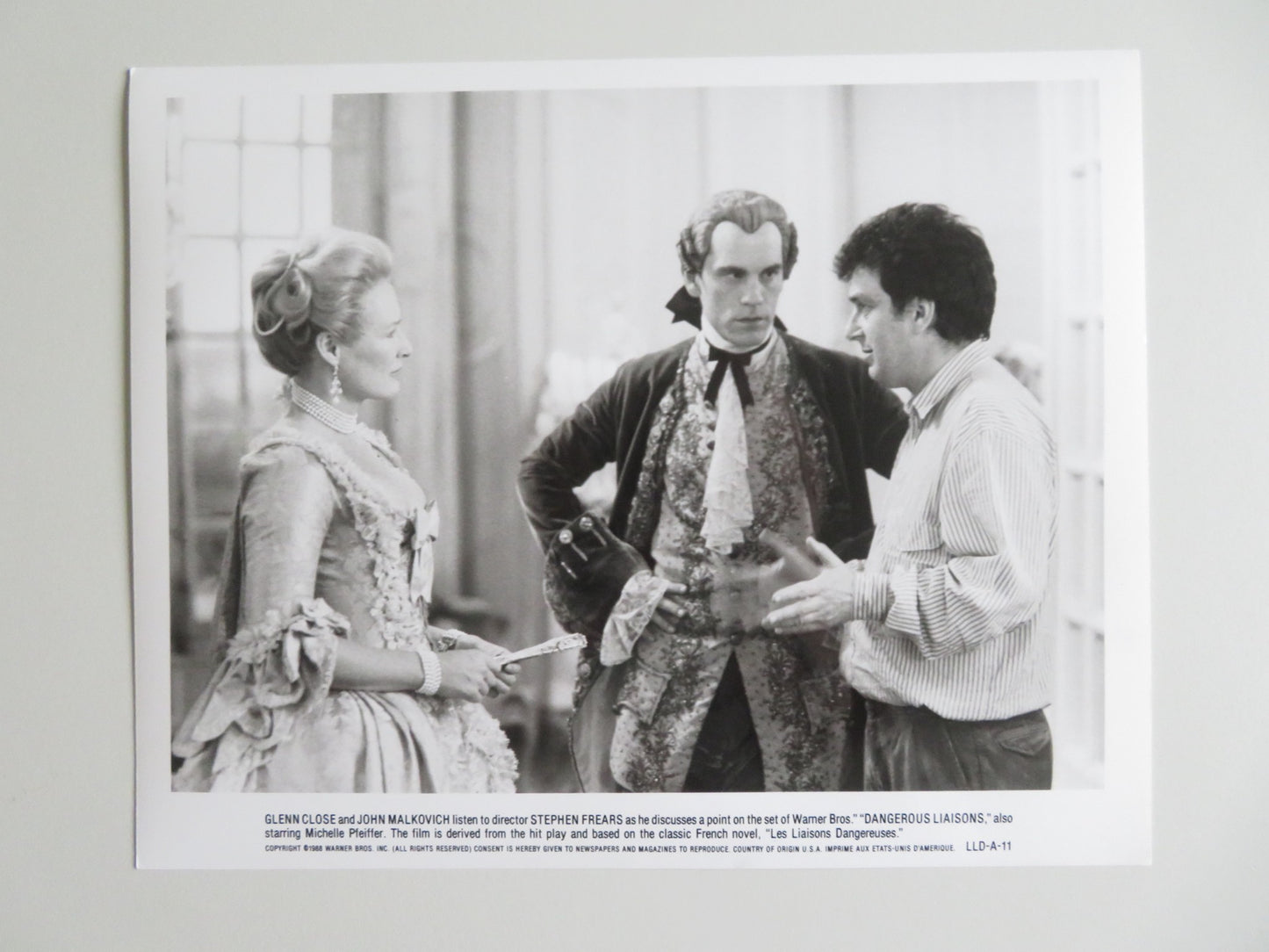 DANGEROUS LIAISONS - A MOVIE STILL PHOTO LOT OF 10 JOHN MALKOVICH PFEIFFER 1988