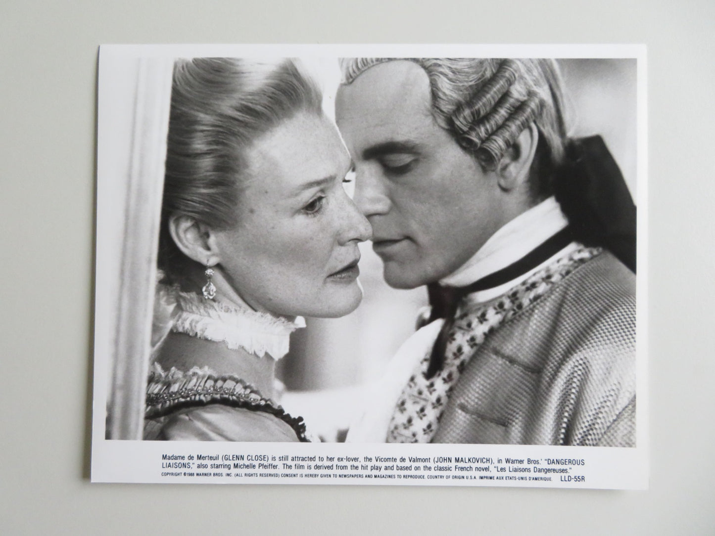 DANGEROUS LIAISONS - A MOVIE STILL PHOTO LOT OF 10 JOHN MALKOVICH PFEIFFER 1988