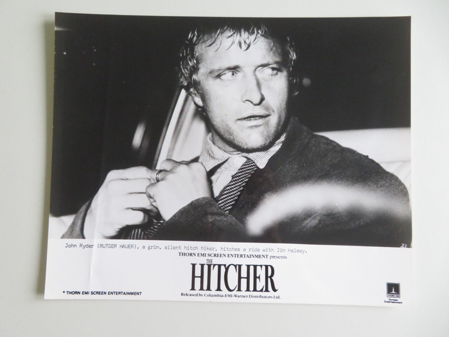 THE HITCHER MOVIE STILL PHOTO LOT OF 4 RUTGER HAUER C. THOMAS HOWELL 1986