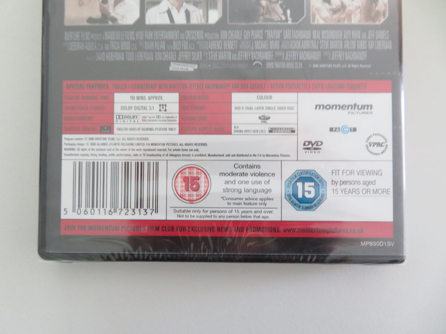 TRAITOR (DVD) DON CHEADLE GUY PEARCE 2008 REGION 2 - Rendezvous Cinema