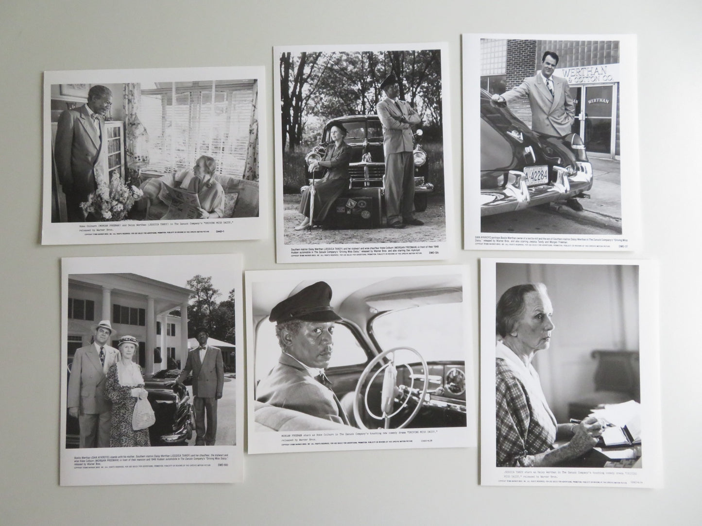 DRIVING MISS DAISY MOVIE STILL PHOTO LOT OF 6 MORGAN FREEMAN JESSICA TANDY 1989