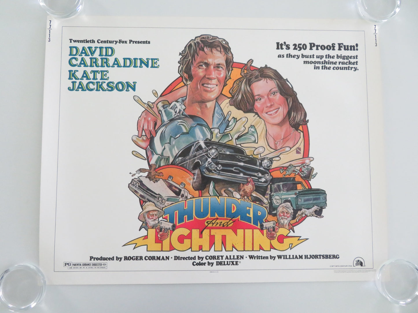 THUNDER AND LIGHTNING US HALF SHEET (22"x 28") POSTER DAVID CARRADINE 1977 - Rendezvous Cinema