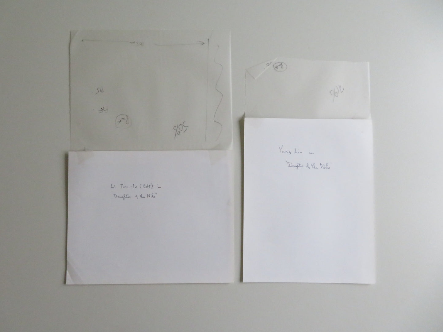 DAUGHTER OF THE NILE MOVIE STILL PHOTO LOT OF 2 LIN YANG TIEN-LU LI 1987