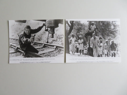 OCTOPUSSY MOVIE STILL PHOTO LOT OF 2 007 JAMES BOND ROGER MOORE MAUD ADAMS 1983