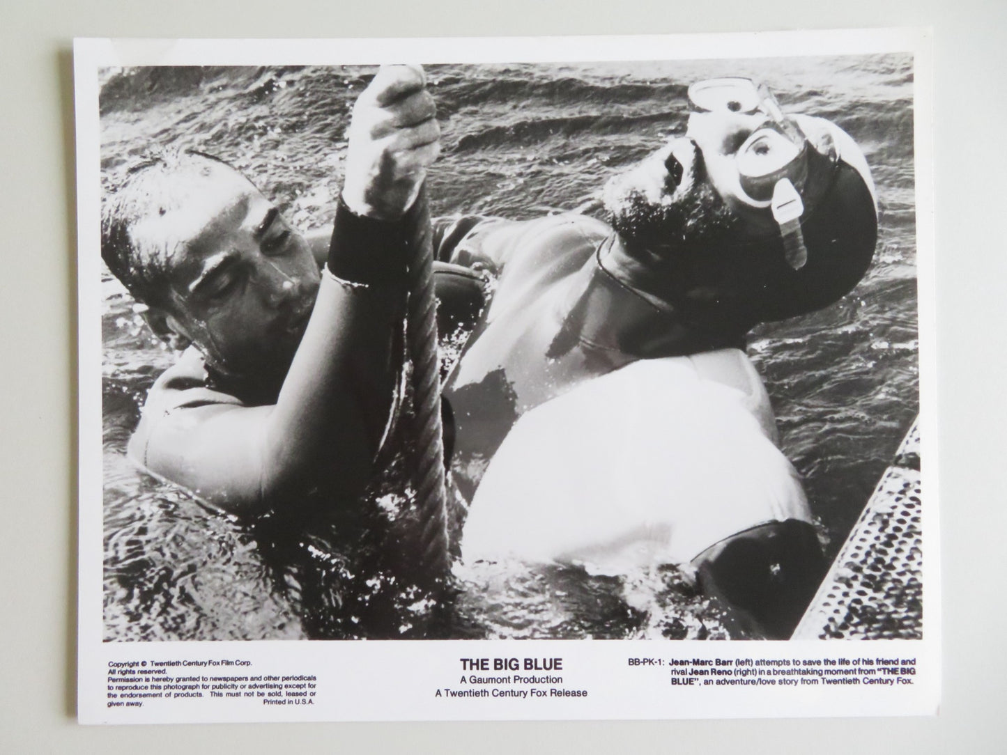 THE BIG BLUE MOVIE STILL PHOTO LOT OF 6 ROSANNA ARQUETTE JEAN RENO 1988