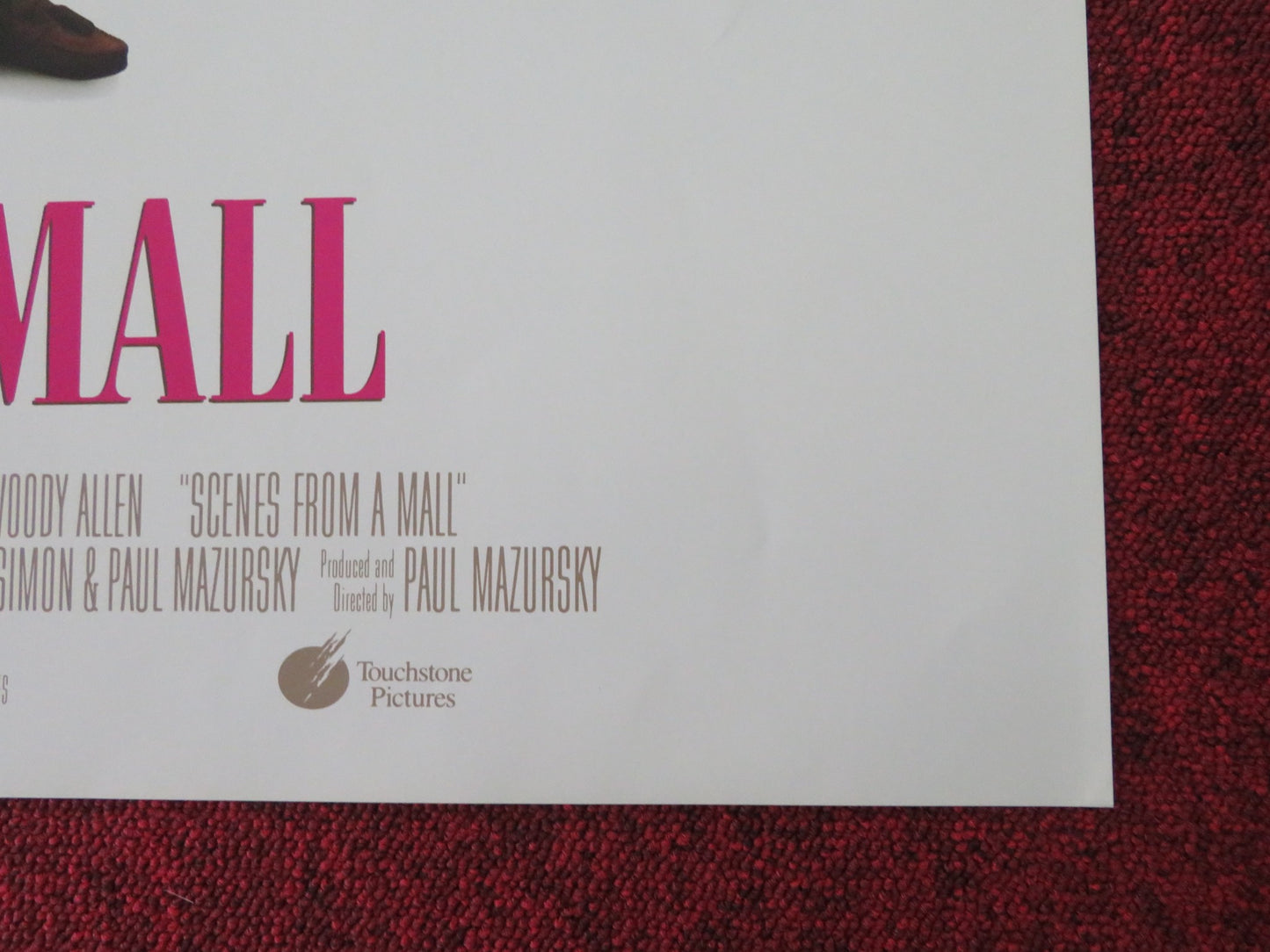 SCENES FROM A MALL FOLDED US ONE SHEET POSTER BETTE MIDLER WOODY ALLEN 1991 - Rendezvous Cinema