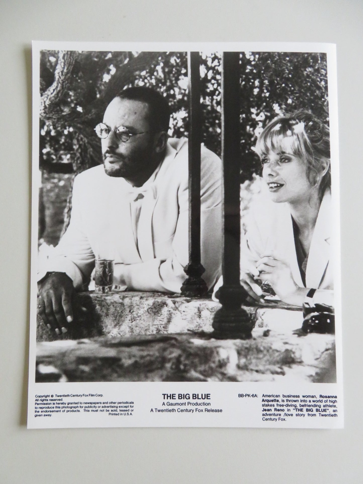 THE BIG BLUE MOVIE STILL PHOTO LOT OF 6 ROSANNA ARQUETTE JEAN RENO 1988