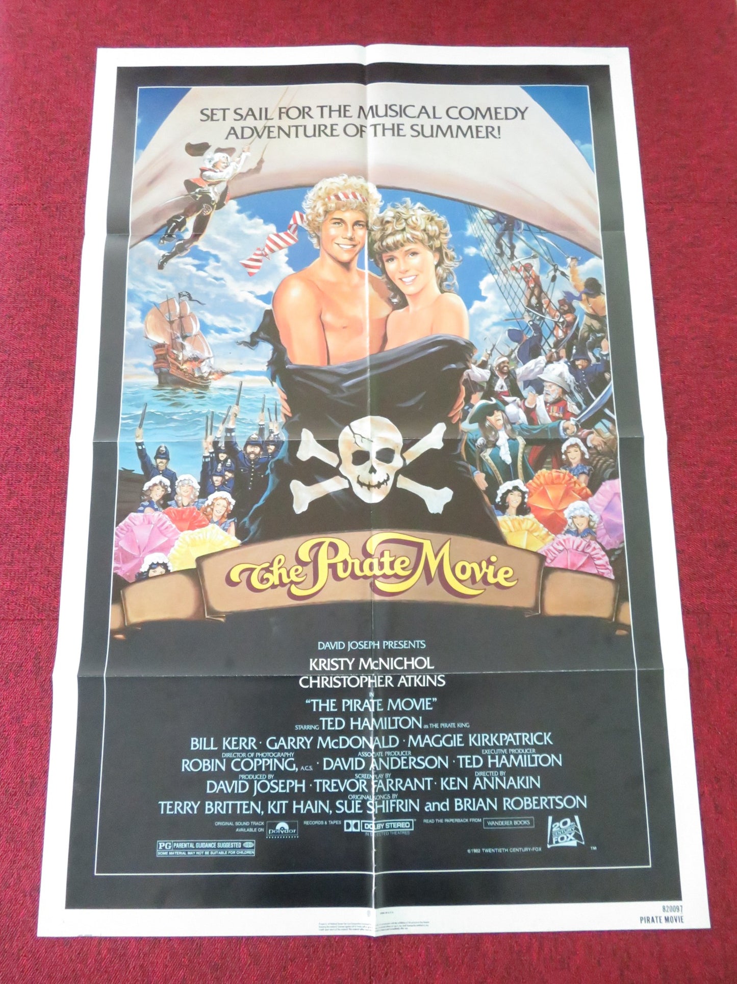 THE PIRATE MOVIE FOLDED US ONE SHEET POSTER TED HAMILTON BILL KERR 1982 - Rendezvous Cinema