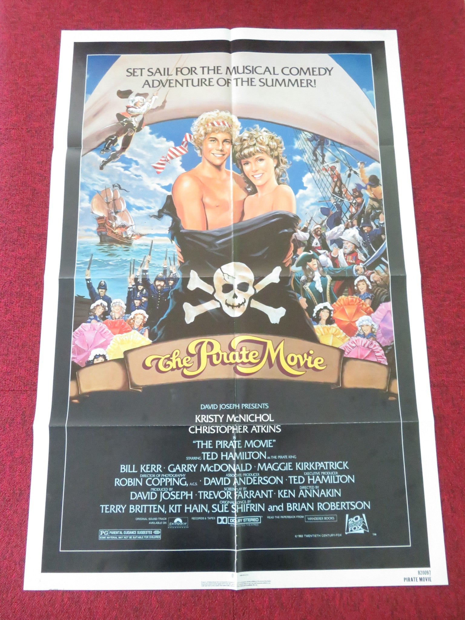 THE PIRATE MOVIE FOLDED US ONE SHEET POSTER TED HAMILTON BILL KERR 1982 - Rendezvous Cinema