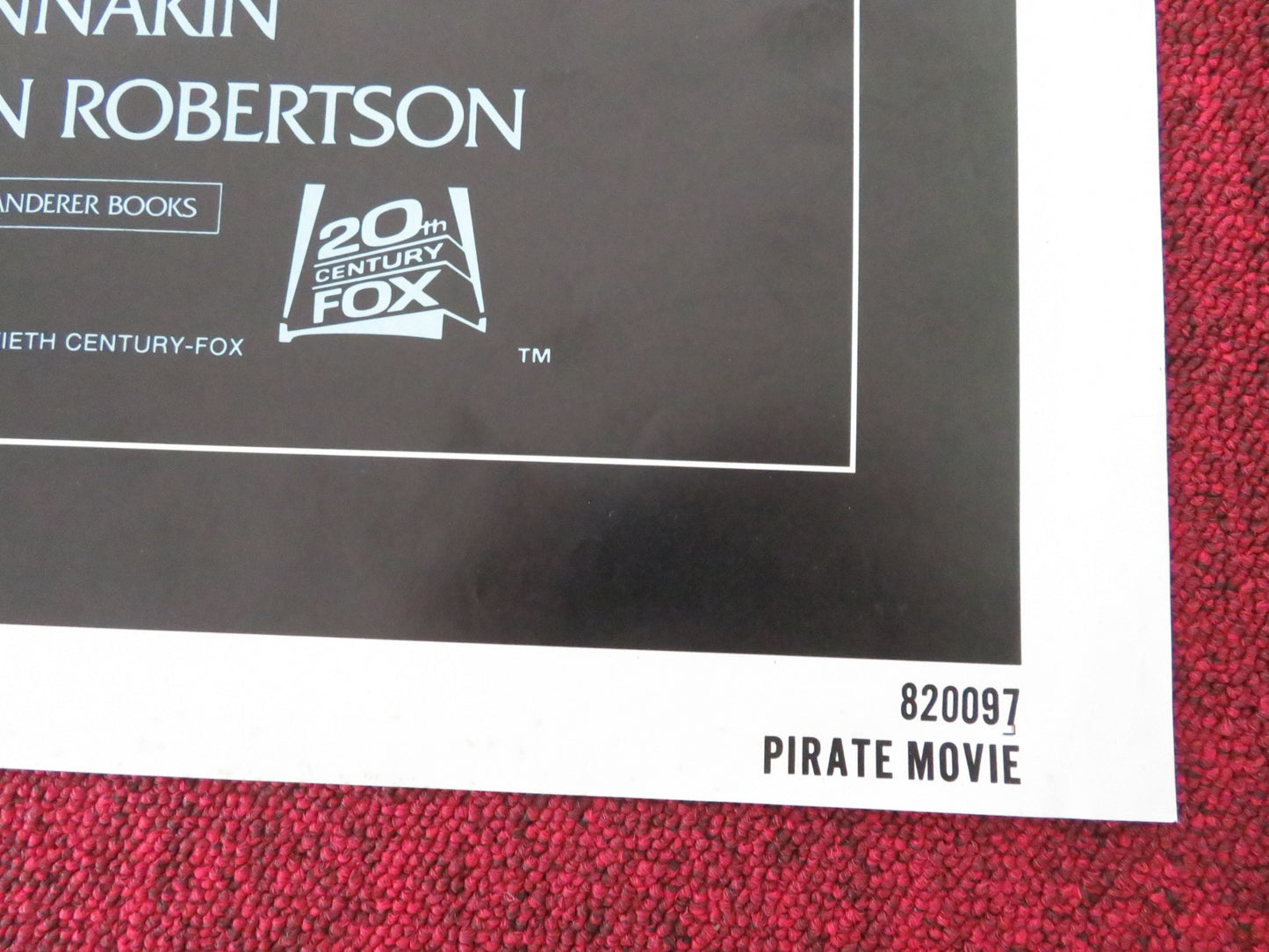 THE PIRATE MOVIE FOLDED US ONE SHEET POSTER TED HAMILTON BILL KERR 1982 - Rendezvous Cinema
