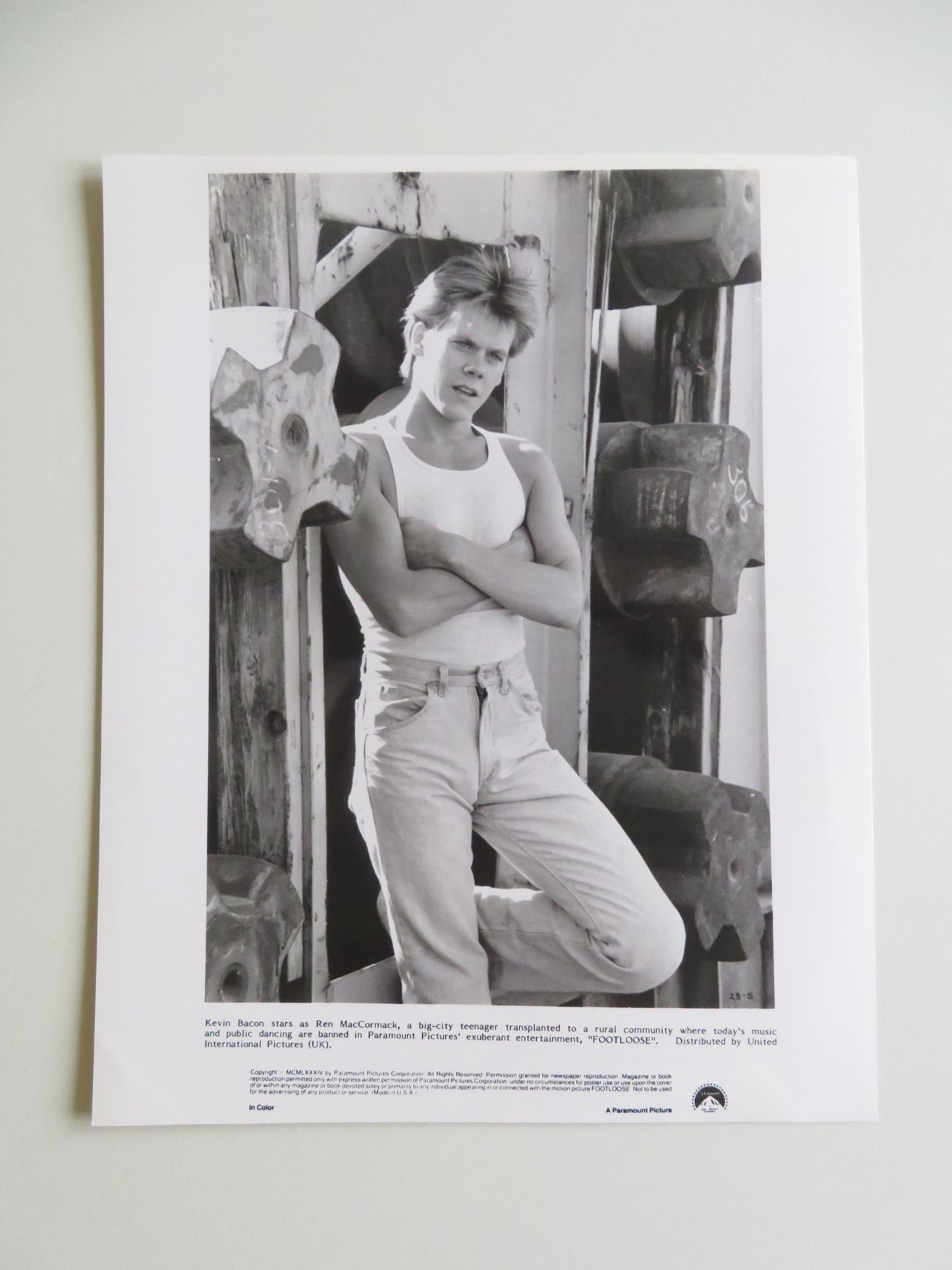 FOOTLOOSE MOVIE STILL PHOTO LOT OF 3 KEVIN BACON LORI SINGER JOHN LITHGOW 1984