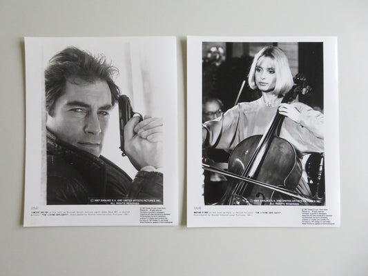 THE LIVING DAYLIGHTS MOVIE STILL PHOTO LOT OF 2 JAMES BOND TIMOTHY DALTON 1987