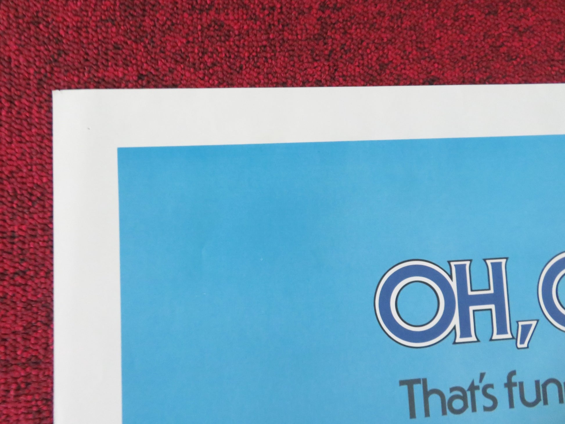 OH, GOD! YOU DEVIL FOLDED US ONE SHEET POSTER GEORGE BURNS TED WASS 1984 - Rendezvous Cinema