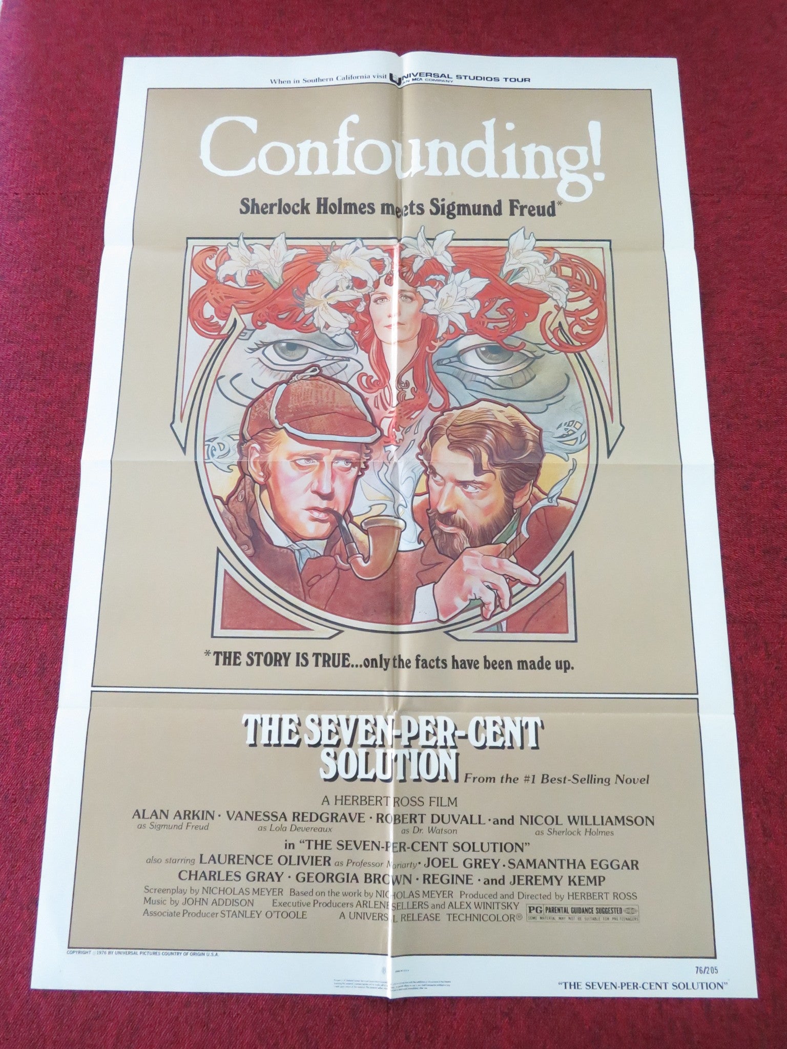 THE SEVEN-PER-CENT SOLUTION FOLDED US ONE SHEET POSTER ALAN ARKIN 1976 - Rendezvous Cinema