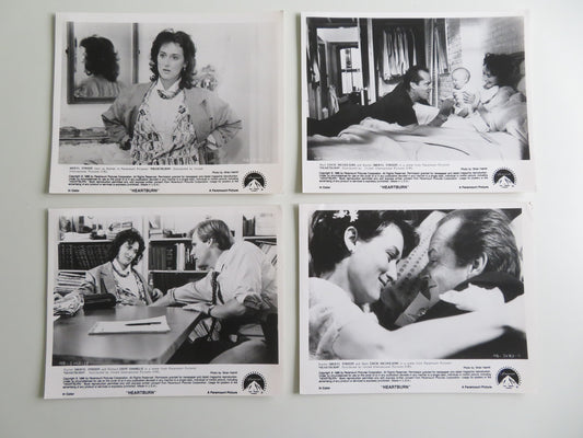 HEARTBURN MOVIE STILL PHOTO LOT OF 4 MERYL STREEP JACK NICHOLSON 1986