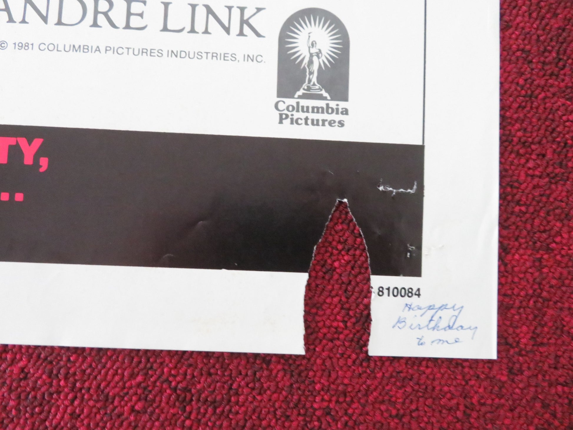 HAPPY BIRTHDAY TO ME FOLDED US ONE SHEET POSTER MELISSA SUE ANDERSON 1981 - Rendezvous Cinema