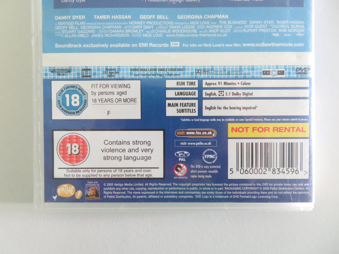 THE BUSINESS (DVD) DANNY DYER TAMER HASSAN 2005 REGION 2 - Rendezvous Cinema