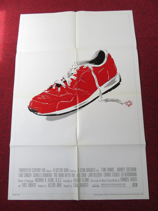 THE MAN WITH ONE RED SHOE FOLDED US ONE SHEET POSTER TOM HANKS C. FISHER 1985