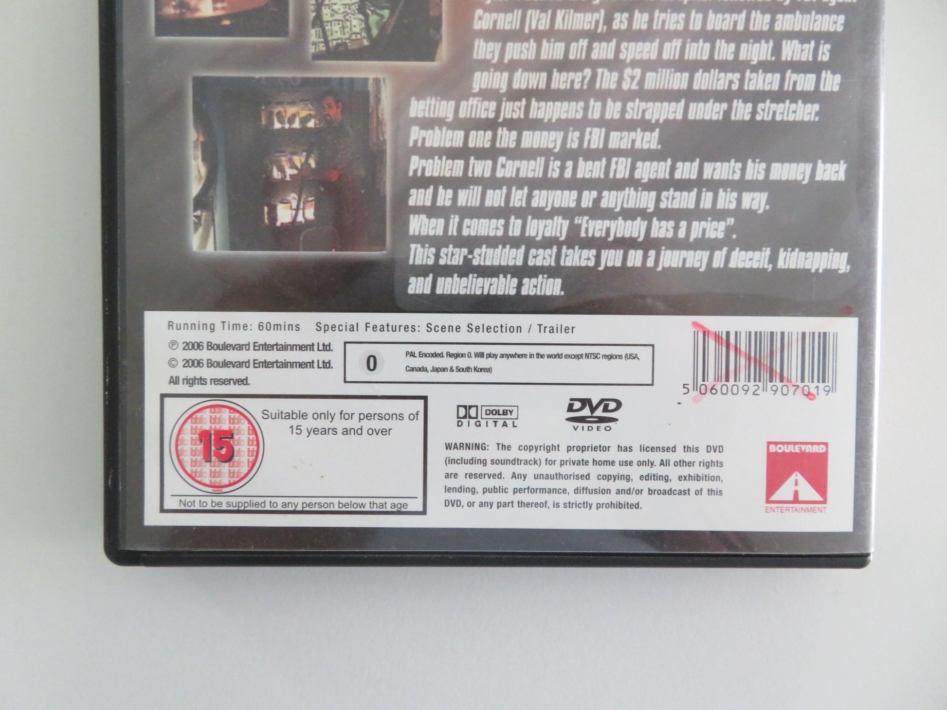 HARD CASH (DVD) CHRISTIAN SLATER VAL KILMER 2002 REGION 0 - Rendezvous Cinema