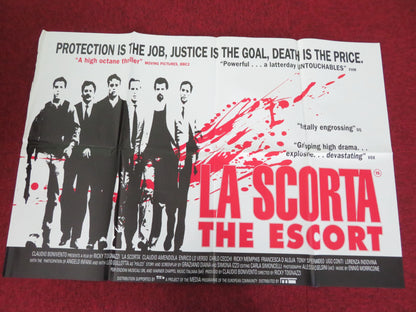 LA SCORTA UK QUAD POSTER FOLDED CLAUDIO AMENDOLA ENRICO LO VERSO 1993 - Rendezvous Cinema