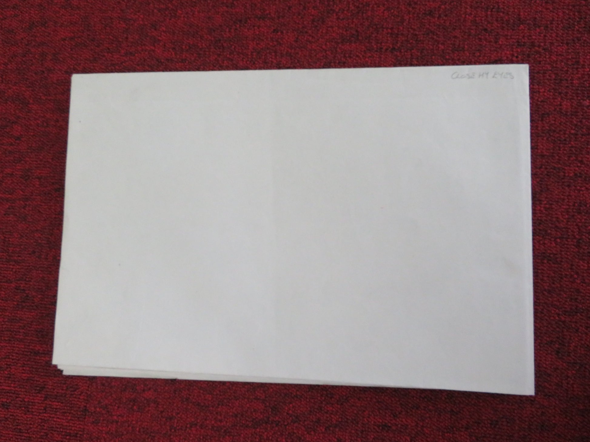 CLOSE MY EYES UK QUAD POSTER FOLDED ALAN RICKMAN CLIVE OWEN 1991 - Rendezvous Cinema