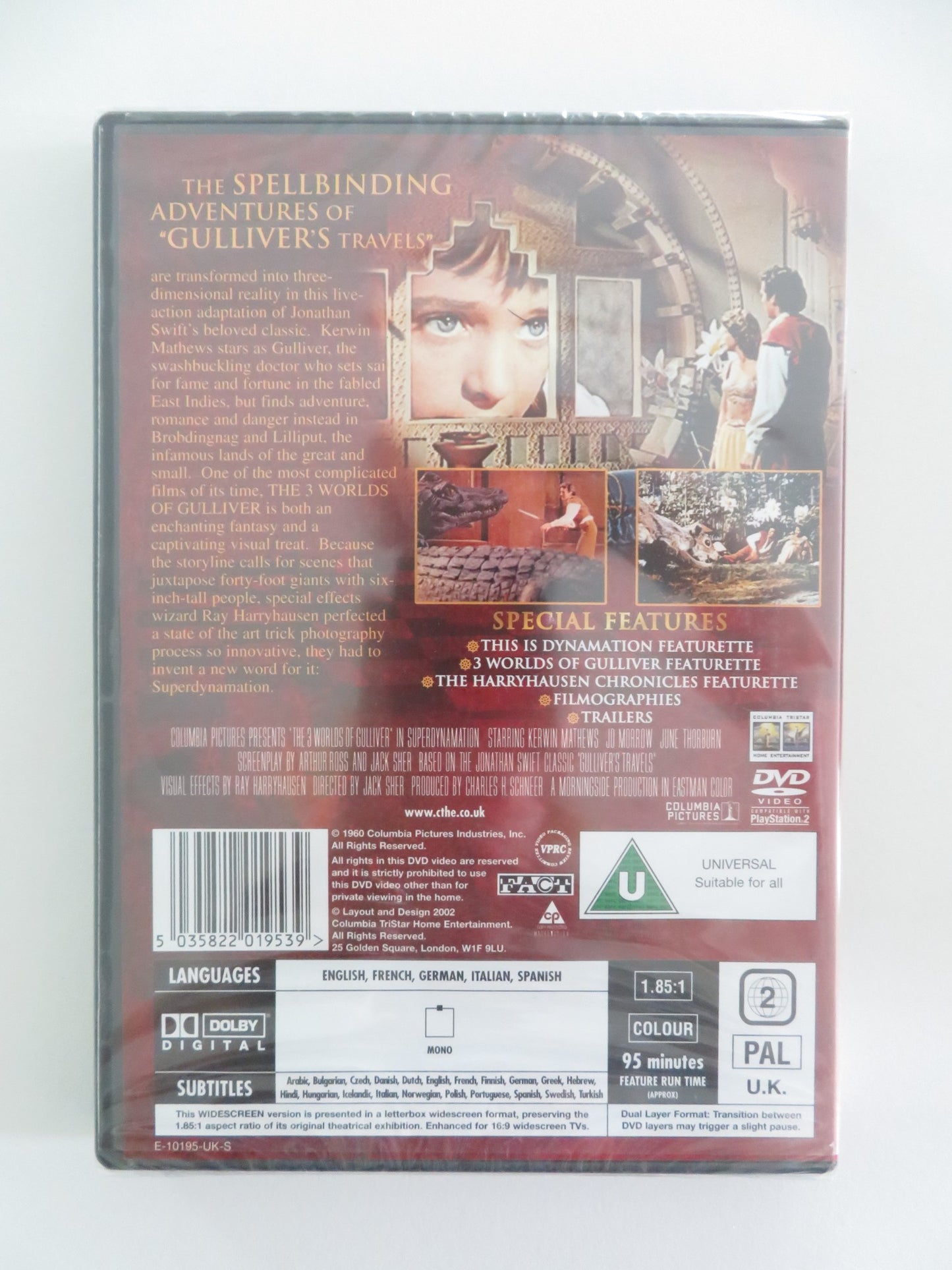 THE 3 WORLDS OF GULLIVER (DVD) KERWIN MATHEWS JO MORROW 1960 REGION 2 - Rendezvous Cinema