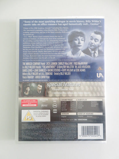 THE APARTMENT (DVD) JACK LEMMON SHIRLEY MACLAINE 1960 REGION 2 - Rendezvous Cinema