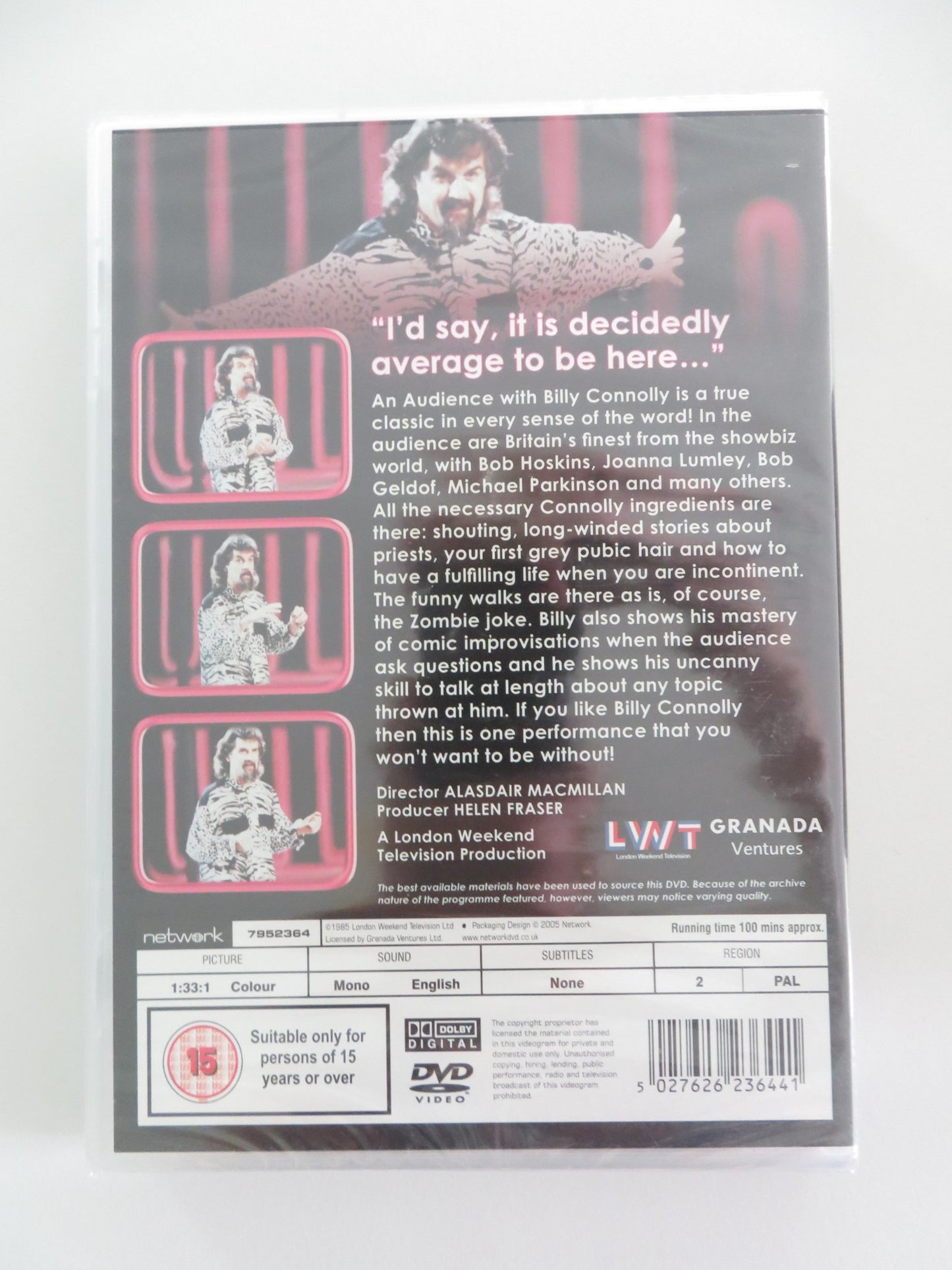 BILLY CONNOLLY: AN AUDIENCE WITH BILLY CONNOLLY - B (DVD) 1985 REGION 2