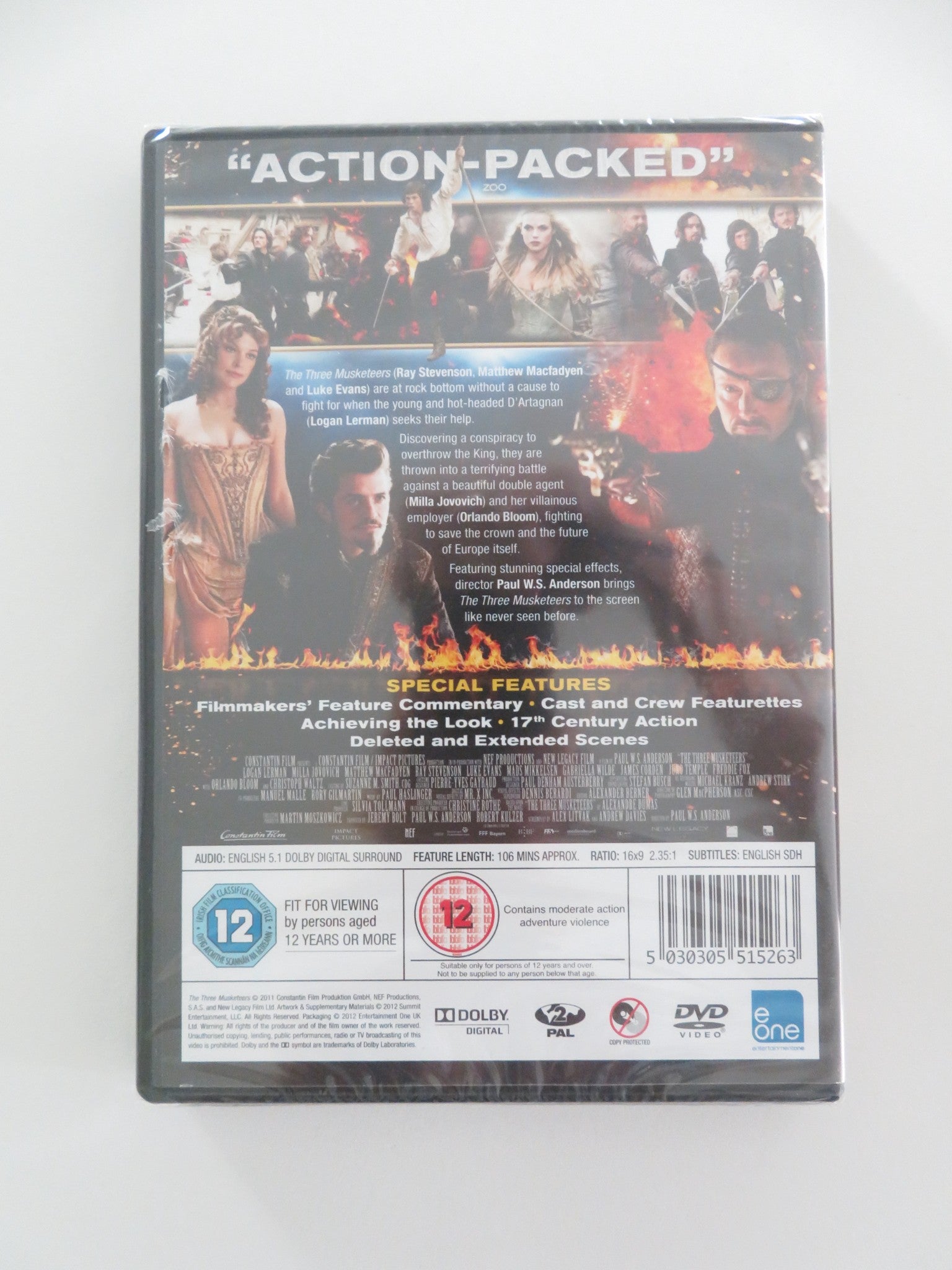 THE THREE MUSKETEERS (DVD) MATTHEW MACFADYEN LUKE EVANS 2001 REGION 2 - Rendezvous Cinema