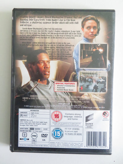 THE BONE COLLECTOR (DVD) DENZEL WASHINGTON ANGELINA JOLIE 1999 REGION 2