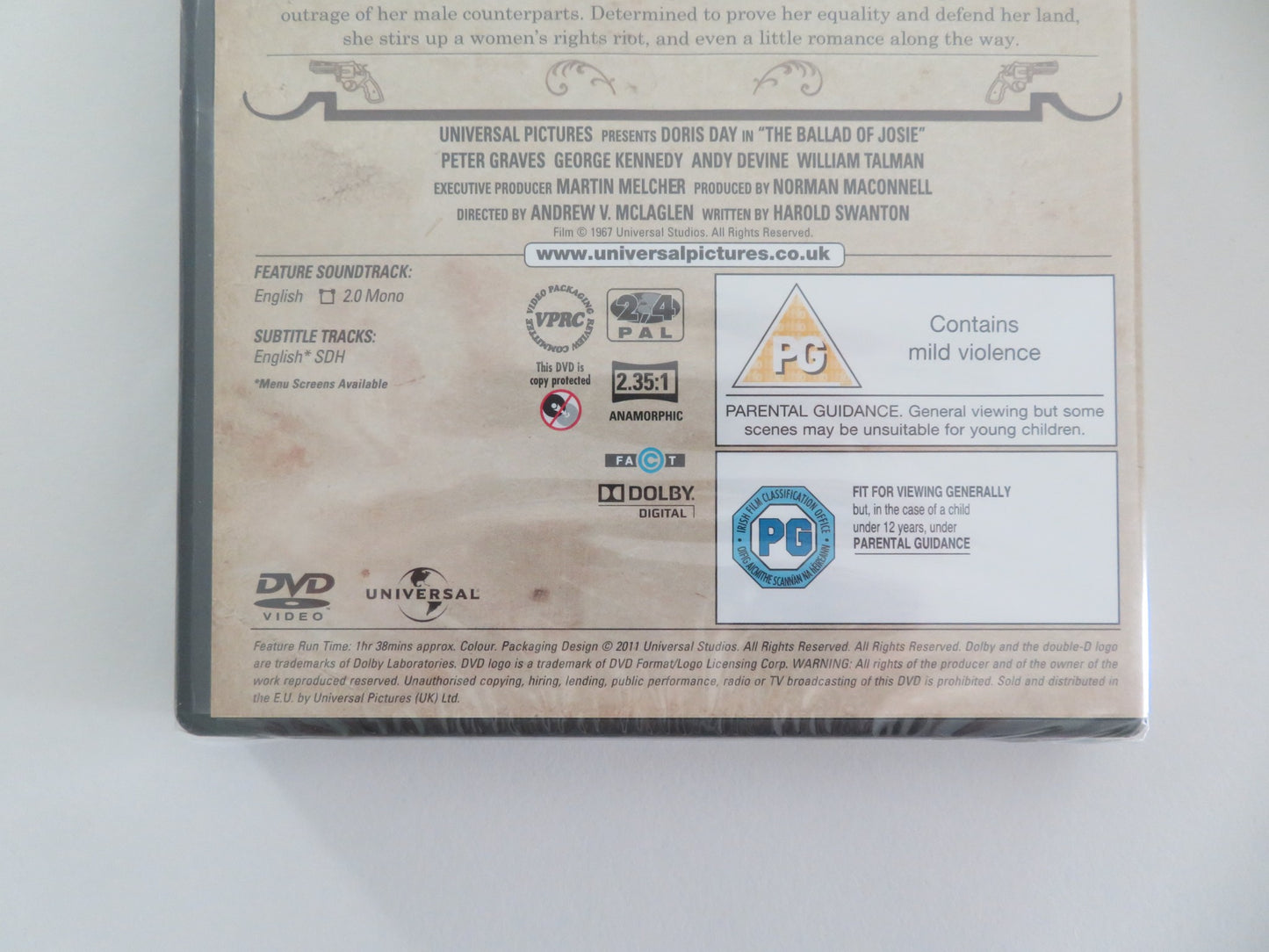 THE BALLAD OF JOSIE (DVD) DORIS DAY PETER GRAVES 1967 REGION 2, 4 - Rendezvous Cinema