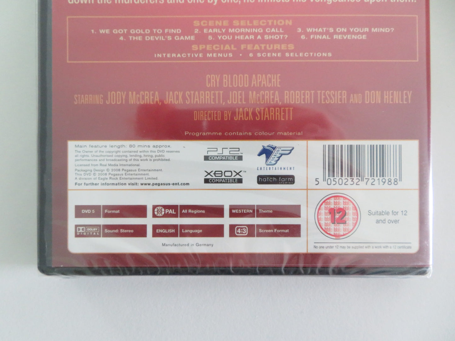 CRY BLOOD, APACHE (DVD) JODY MCCREA JACK STARRETT 1970 REGION 0 - Rendezvous Cinema