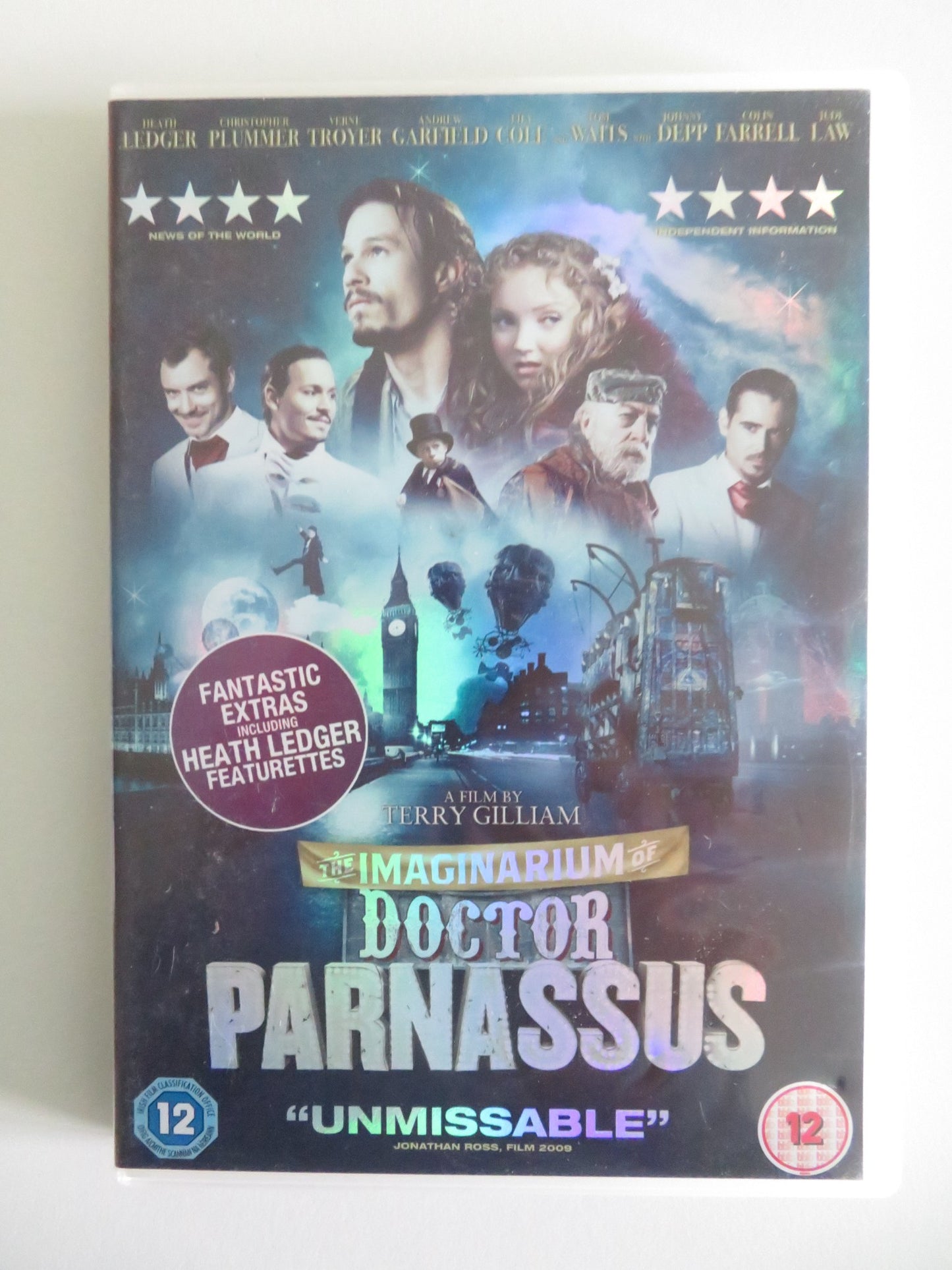 THE IMAGINARIUM OF DOCTOR PARNASSUS (DVD) ANDREW GARFIELD 2009 REGION 2