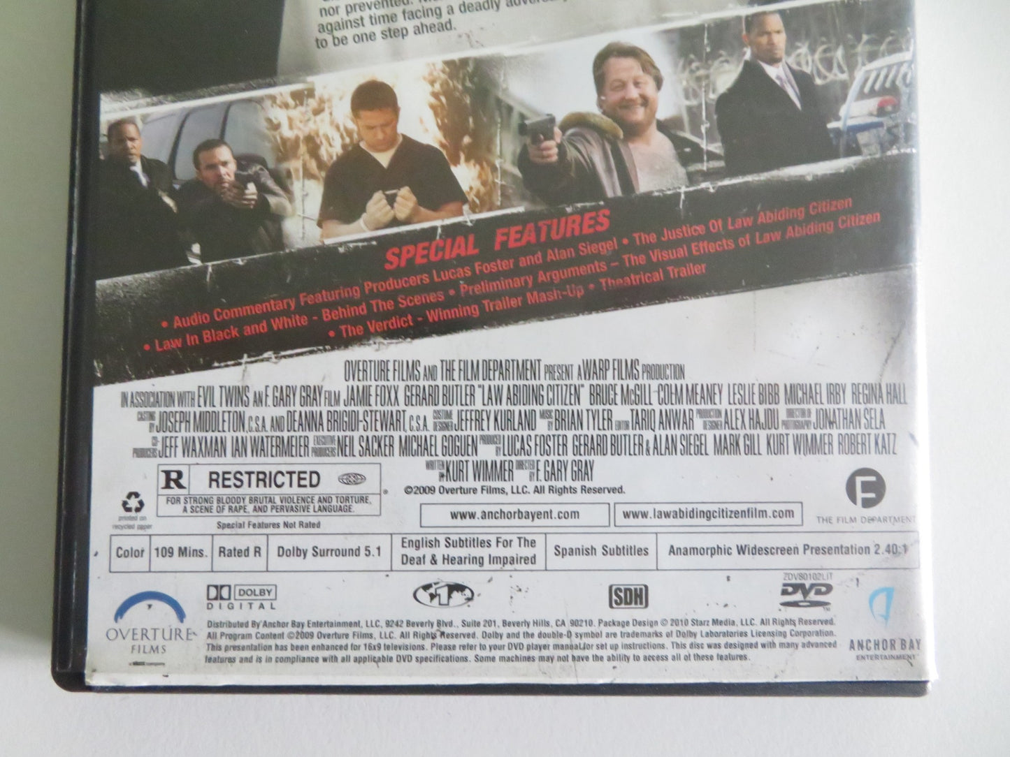 LAW ABIDING CITIZEN (DVD) JAMIE FOXX GERARD BUTLER 2009 REGION 1