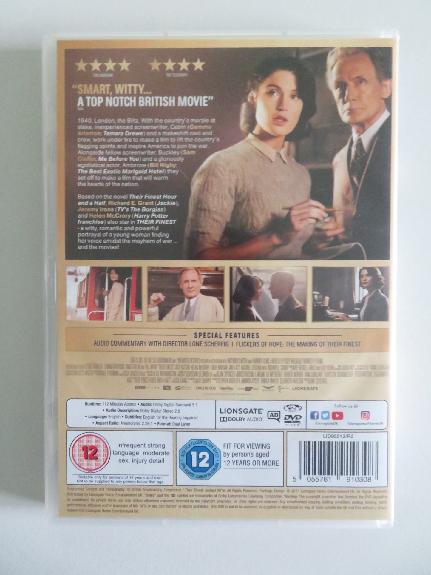 THEIR FINEST (DVD) GEMMA ARTERTON BILL NIGHY 2016 REGION 2
