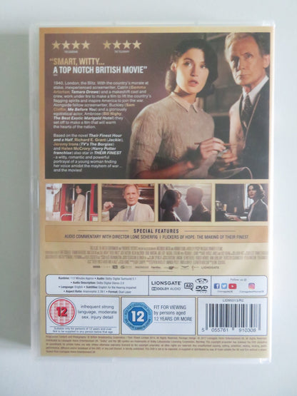 THEIR FINEST (DVD) GEMMA ARTERTON BILL NIGHY 2016 REGION 2
