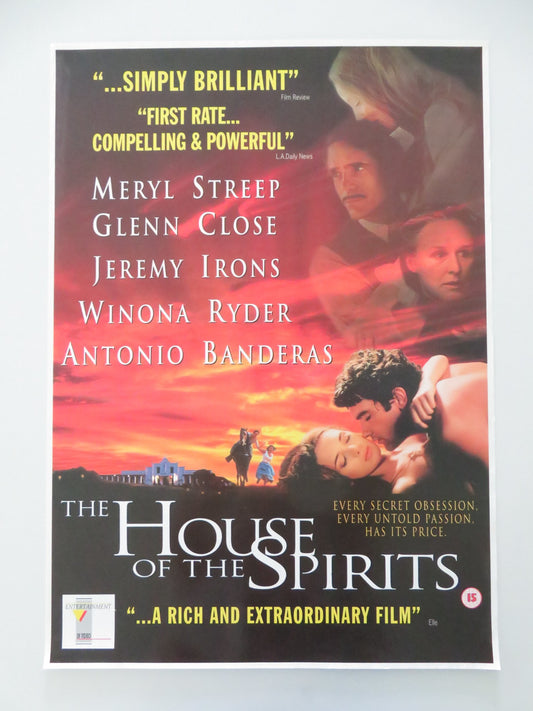 THE HOUSE OF THE SPIRITS VHS VIDEO POSTER ROLLED MERYL STREEP GLENN CLOSE 1993 - Rendezvous Cinema