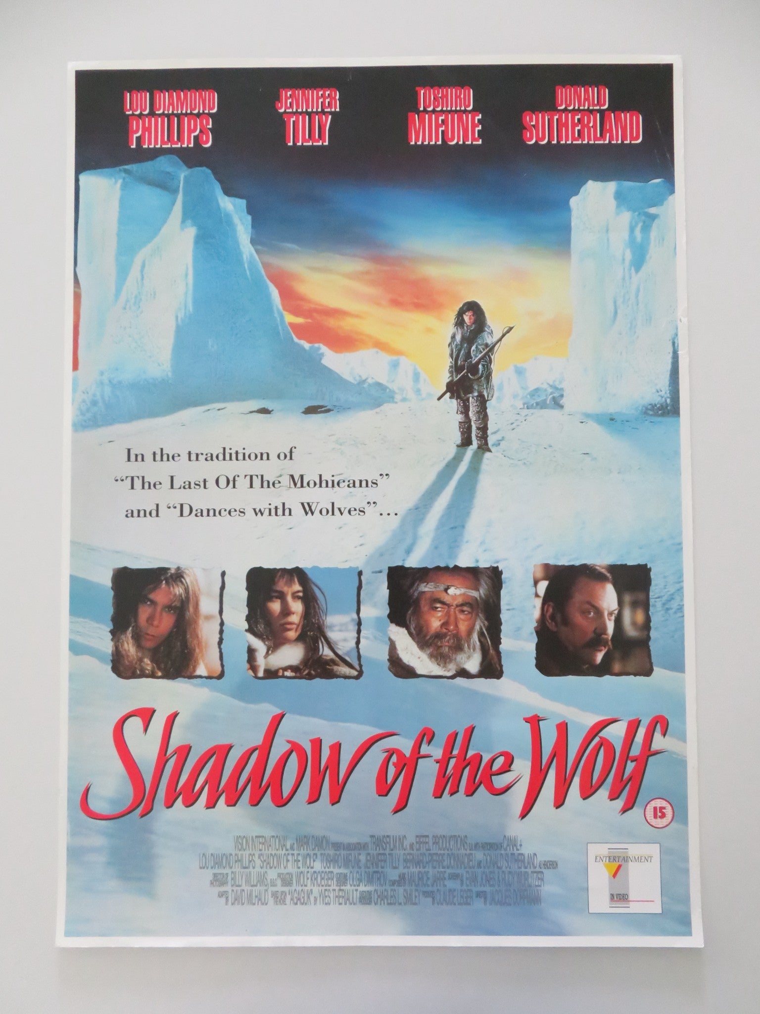SHADOW OF THE WOLF VHS VIDEO POSTER ROLLED LOU DIAMOND PHILLIPS 1992 - Rendezvous Cinema
