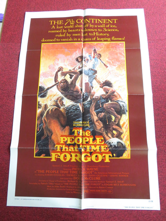 THE PEOPLE THAT TIME FORGOT FOLDED US ONE SHEET POSTER PATRICK WAYNE 1977