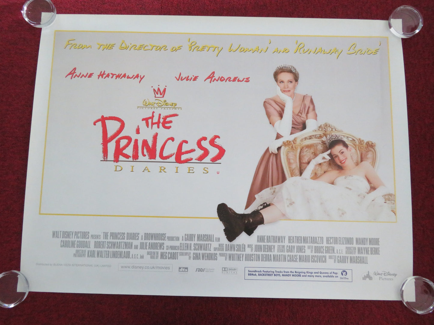 THE PRINCESS DIARIES UK QUAD ROLLED POSTER ANNE HATHAWAY JULIE ANDREW 2001 - Rendezvous Cinema