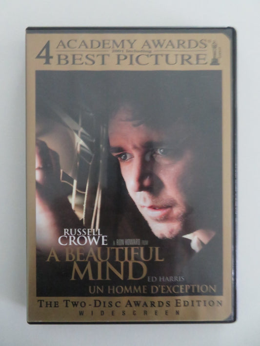A BEAUTIFUL MIND - TWO DISC AWARDS EDITION WIDESCREEN (DVD) CROWE 2001 REGION 1