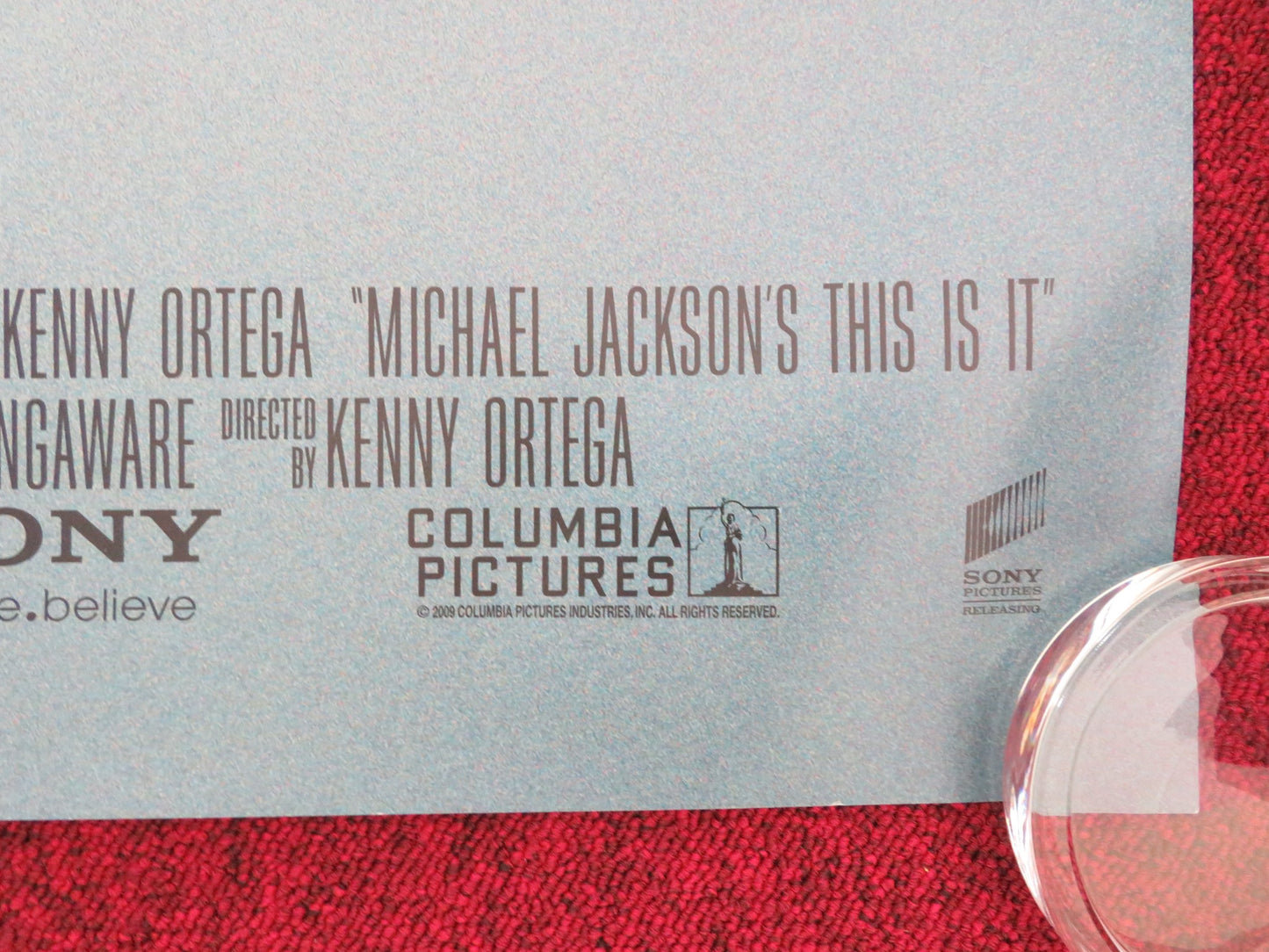 THIS IS IT UK QUAD ROLLED POSTER MICHAEL JACKSON NICK BASS 2009 - Rendezvous Cinema