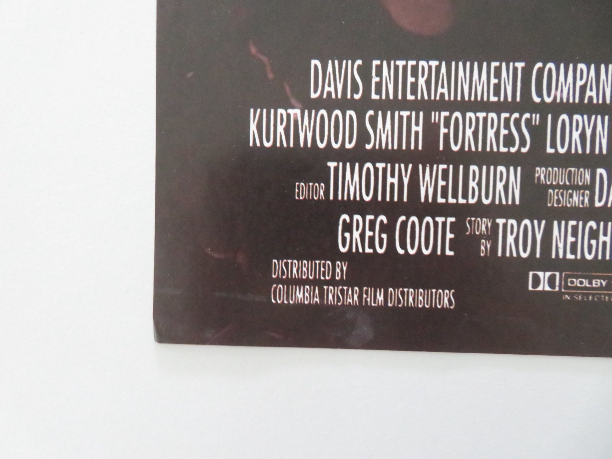 FORTRESS VHS VIDEO POSTER CHRISTOPHER LAMBERT KURTWOOD SMITH 1992 - Rendezvous Cinema